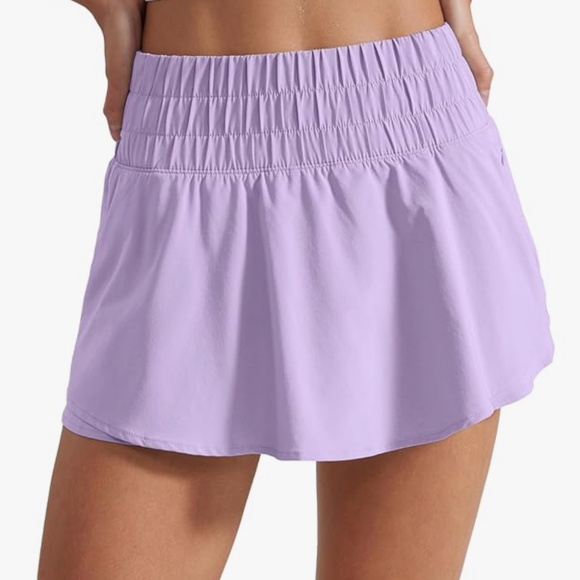 CRZ YOGA High Waisted Flowy Ruffle Skirt - Picture 2 of 6